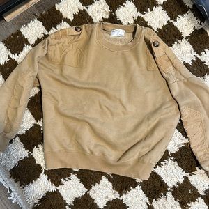 Pull & Bear Tan Crew Neck Sweatshirt Small